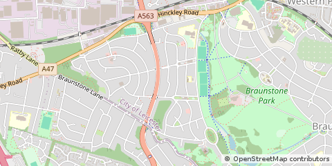 Map of Leicester, Leicestershire