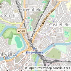 Map of Shrewsbury, Shropshire