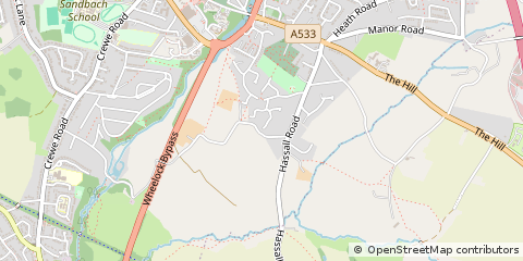 Map of Sandbach, Cheshire