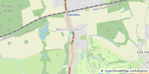 Map of Guildford, Surrey