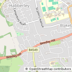 Map of Kidderminster, Worcestershire