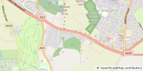 Map of Nottingham, Nottinghamshire