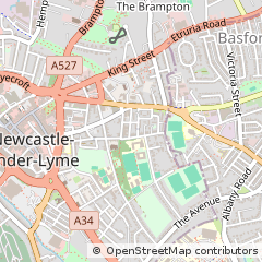 Map of Newcastle Under Lyme, Staffordshire