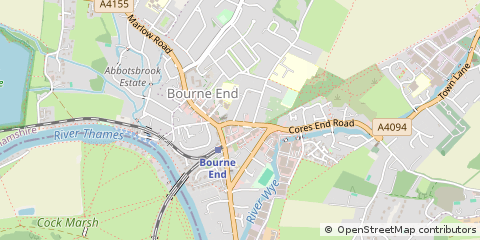 Map of Bourne END, Bucks