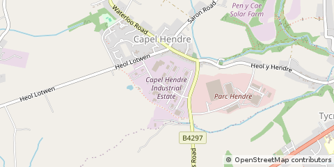 Map of Ammanford, Dyfed
