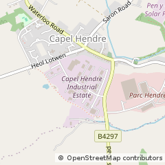 Map of Ammanford, Dyfed