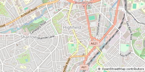 Map of Sheffield