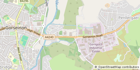Map of Gorseinon, Swansea