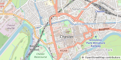 Map of Chester, Cheshire