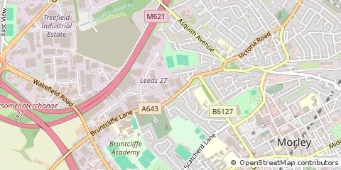 Map of Leeds, West Yorkshire