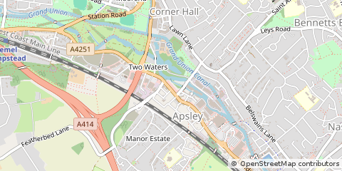 Map of Hemel Hempstead, Hertfordshire