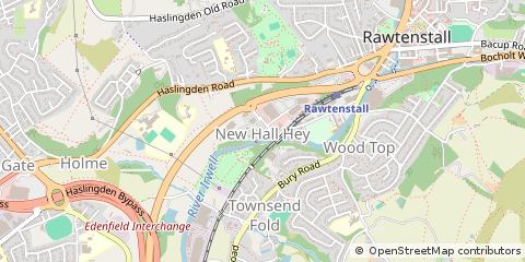 Map of Rawtenstall, Lancashire