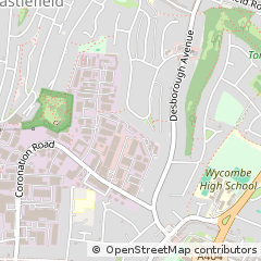 Map of High Wycombe, Buckinghamshire