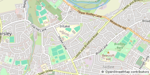Map of Leeds, West Yorkshire