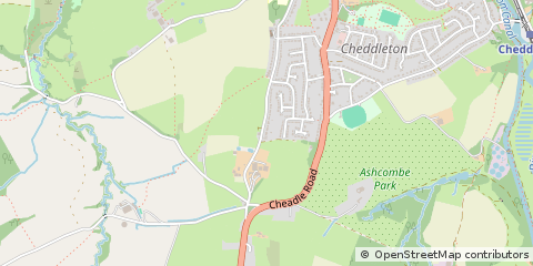 Map of Cheddleton, Staffordshire