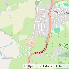 Map of Cheddleton, Staffordshire