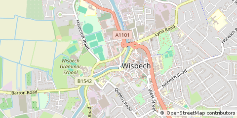 Map of Wisbech, Cambridgeshire