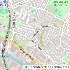 Map of Leeds, West Yorkshire