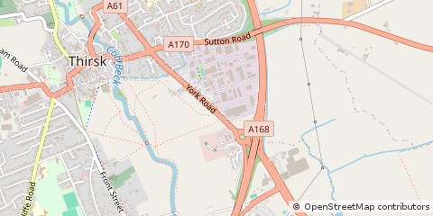 Map of Thirsk, North Yorkshire