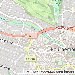 Map of Bournemouth, Dorset