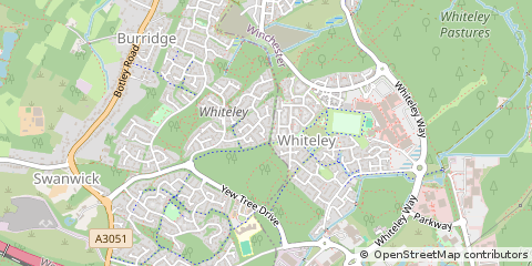 Map of Fareham, Hampshire