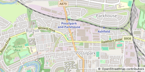Map of Glasgow, Lanarkshire
