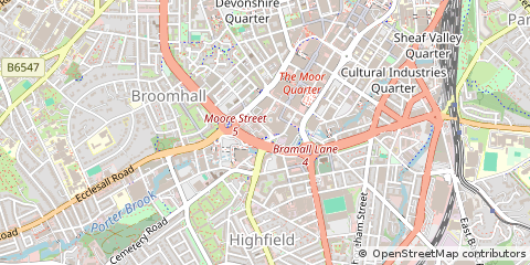 Map of Sheffield