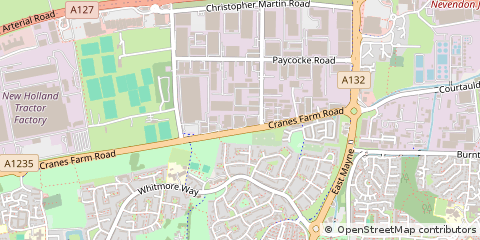 Map of Basildon, Essex