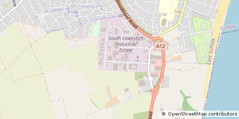 Map of Lowestoft, Suffolk
