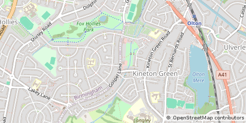 Map of Solihull, West Midlands