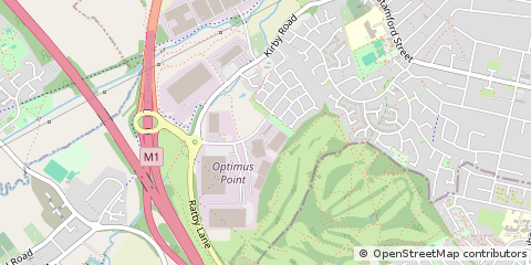 Map of Glenfield, Leicestershire