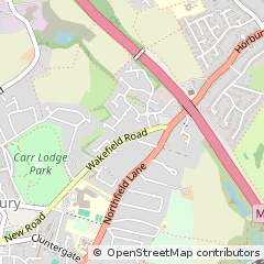 Map of Wakefield, West Yorkshire