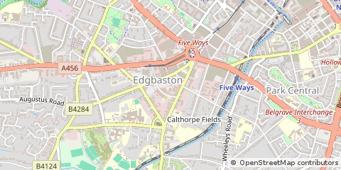 Map of Birmingham, West Midlands