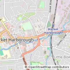 Map of Market Harborough, Leicestershire