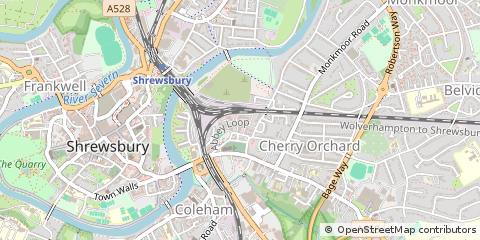 Map of Shrewsbury