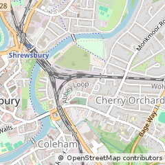 Map of Shrewsbury