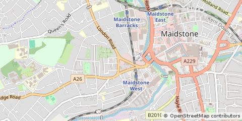 Map of Maidstone, Kent