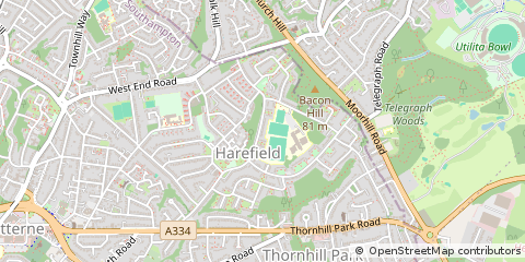 Map of Southampton, Hampshire