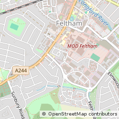 Map of Feltham, Middlesex