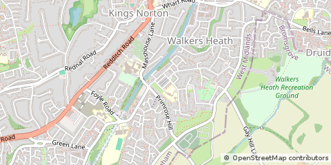 Map of Birmingham, West Midlands