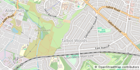 Map of Bournemouth, Dorset