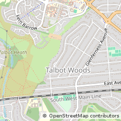 Map of Bournemouth, Dorset