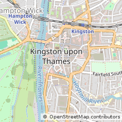 Map of Kingston Upon Thames, Surrey