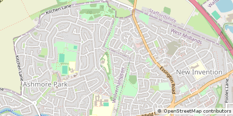 Map of Willenhall, West Midlands