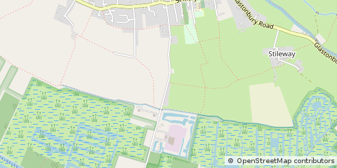 Map of Glastonbury, Somerset