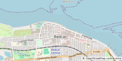 Map of Redcar, Cleveland