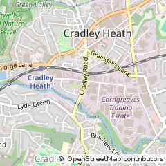 Map of Cradley Heath, West Midlands