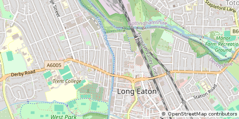 Map of Nottingham, Nottinghamshire