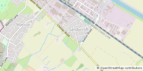 Map of Deeside, Flintshire