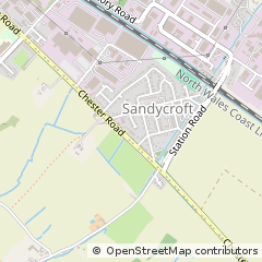 Map of Deeside, Flintshire